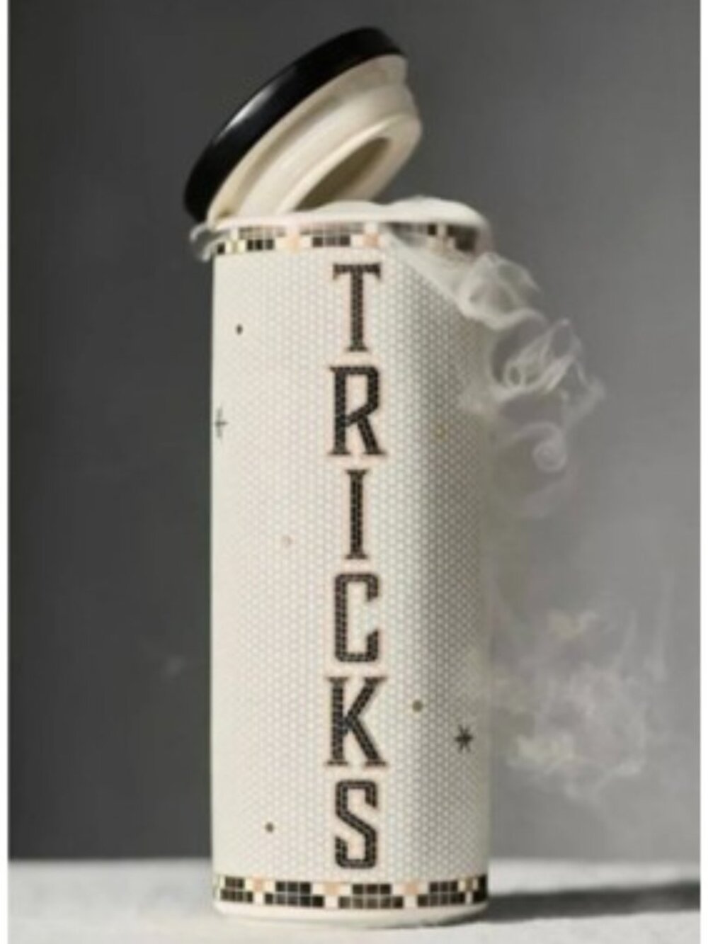 Anthropologie Bistro Tile Stoneware Canister: Halloween Edition – Tricks - NWT - Picture 2 of 9